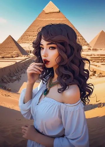 enza,ancient egyptian girl,giza,marzieh,egytian,neferhotep,Illustration,Vector,Vector 06