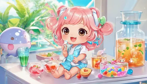 kawaii ice cream,candies,doll kitchen,ramune,naginatajutsu,soap shop,candy island girl,kawaii,taking a bath,japanese kawaii,candy bar,sweets,milk bath,kawaii people swimming,bathing fun,kamaboko,sugar candy,kawaii cactus,kawaii girl,honmei choco,Illustration,Japanese style,Japanese Style 01