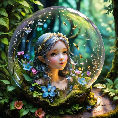 little girl fairy,fairy world,faery,crystal ball-photography,lensball,faerie,fairy,rosa 'the fairy,garden fairy,girl in a wreath,3d fantasy,child fairy,fairy tale character,snowglobes,rosa ' the fairy,mirror in the meadow,crystal ball,fairies aloft,snow globes,fairy tale,Photography,Artistic Photography,Artistic Photography 08