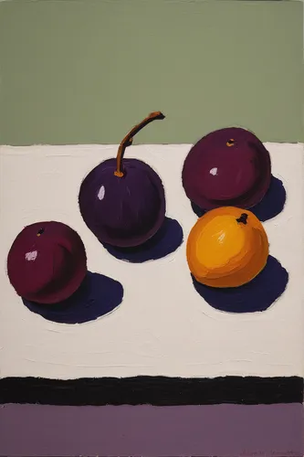 summer still-life,still-life,still life,plums,persimmons,still life with onions,plum,fruit plate,eggplants,eggplant,damson,tamarillo,davidson's plum,plum stone,fruit bowl,snowy still-life,ripening,pome fruit family,wall,purple mangosteen,Art,Artistic Painting,Artistic Painting 09