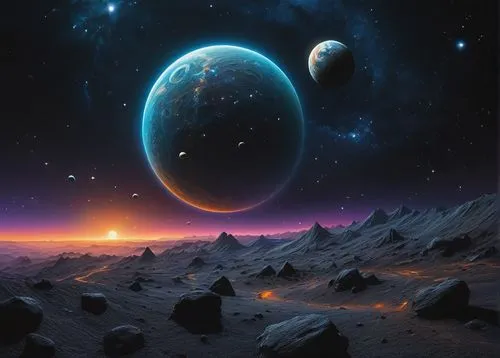 alien planet,exoplanet,space art,alien world,planets,planetary system,futuristic landscape,lunar landscape,planet,planet eart,planet alien sky,terraforming,earth rise,astronomy,fantasy landscape,vast,gas planet,binary system,barren,sci fiction illustration,Conceptual Art,Daily,Daily 30