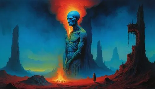 pillar of fire,death's-head,pall-bearer,sepulchre,necropolis,death god,conflagration,the conflagration,death angel,torch-bearer,lake of fire,burning earth,effigy,burning torch,primitive man,monolith,dr. manhattan,dance of death,city in flames,hinnom,Conceptual Art,Graffiti Art,Graffiti Art 05