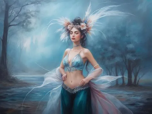 standing all by myself  at a misty sky ,faerie,faery,blue enchantress,fantasy art,fairy queen,fantasy picture,fantasy portrait,water nymph,fairie,dryad,ballerina in the woods,faires,naiad,amphitrite,t