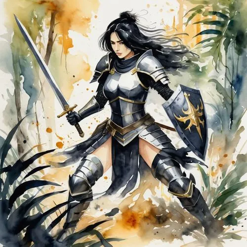 female warrior,warrior woman,kahlan,blackfire,witchblade,seregil,Illustration,Paper based,Paper Based 25