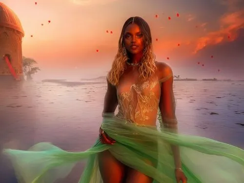 loboda,girl on the dune,gisele,beyonc,sand rose,ladyland,Illustration,Realistic Fantasy,Realistic Fantasy 01