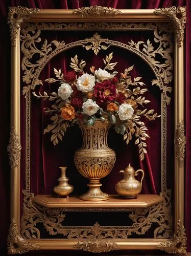 malplaquet,floral ornament,decorative frame,tureens,rococo,floral decoration,antique background,baroque,floral frame,ormolu,reliquaries,centrepiece,vase,floral arrangement,potpourri,ruysch,ciborium,reliquary,cabinet,baccarat,Unique,Paper Cuts,Paper Cuts 04