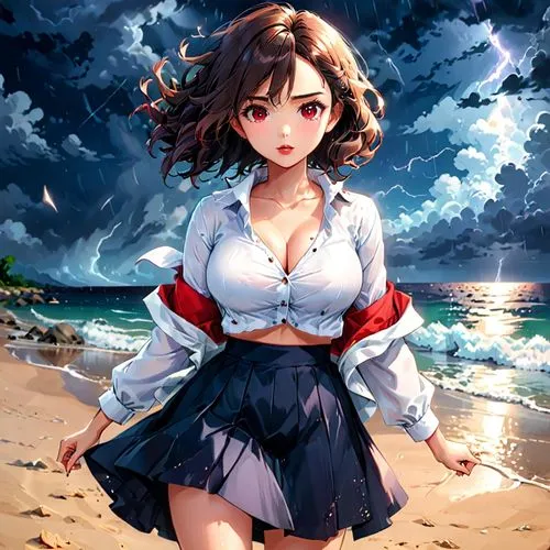 kawakami,yanmei,niijima,kumiko,akagi,shimei,fubuki,kinugasa,minakami,noshiro,akane,mutsu,beach background,maekawa,uzuki,mayuri,kumo,beach scenery,kantai collection sailor,yongmei,Anime,Anime,Realistic