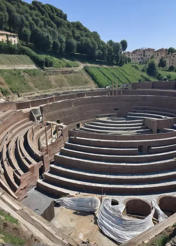 ancient theatre,roman theatre,amphitheatre,foro romano,amphitheater,roman excavation,roman bath,roman coliseum,herculaneum,open air theatre,trajan's forum,the forum,ancient roman architecture,italy colosseum,atlas theatre,sewage treatment plant,forum,roman ruins,bouleuterion,semicircular,Art,Classical Oil Painting,Classical Oil Painting 43