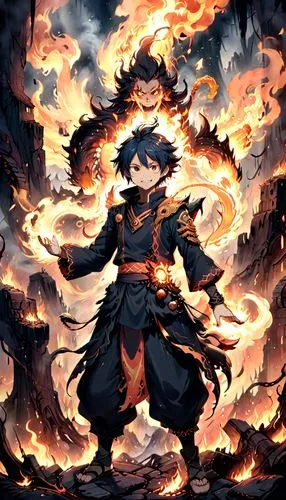 fire background,fire master,flame spirit,nine-tailed,fire artist,pillar of fire,dragon fire,fire devil,flame robin,sōjutsu,fire poi,dancing flames,dragon li,fire angel,fire siren,flame of fire,alibaba,burning earth,fire dance,yang,Anime,Anime,Traditional