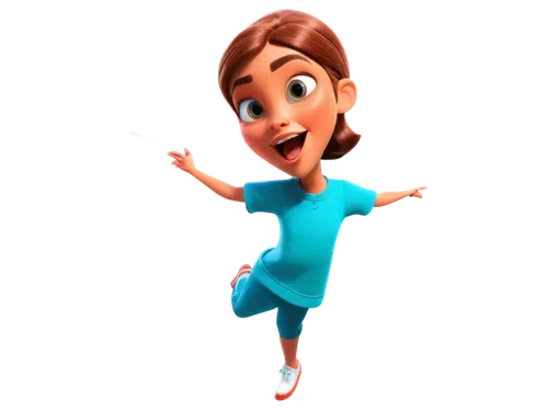 little girl running,little girl twirling,3d render,renderman,lumo,character animation,vector girl,cinema 4d,3d model,animations,3d figure,3d rendered,mable,mabel,animation,children jump rope,tiktok icon,female runner,animator,animating,Illustration,Retro,Retro 14