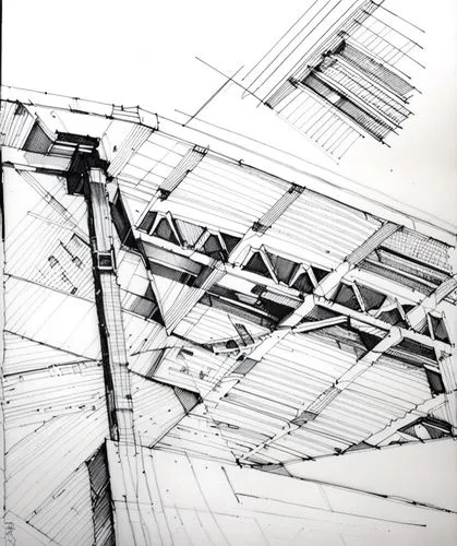 Dark Black thin line,wires,electrical wires,frame drawing,powerlines,electrical lines,cables,roof truss,wireframe,power lines,overhead power line,scaffolding,high-wire artist,electricity pylon,reinfor