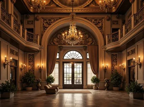 crown palace,ornate room,residenz,royal interior,emirates palace hotel,entrance hall,europe palace,ballroom,grandeur,cochere,hallway,foyer,driehaus,moritzburg palace,peles castle,chandeliers,the royal palace,palatial,grand hotel europe,cliveden