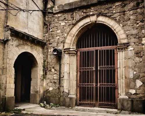 Ancient, medieval, Victorian-era, modern, solitary confinement, panopticon, radial, corridor, cellblock, iron bars, stone walls, narrow windows, dim lighting, musty smell, crumbling infrastructure, iv