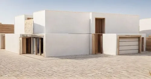 White paint,dunes house,qasr azraq,prefabricated buildings,cubic house,3d rendering,qasr al watan,build by mirza golam pir,residential house,cube stilt houses,archidaily,judaean desert,townhouses,qasr