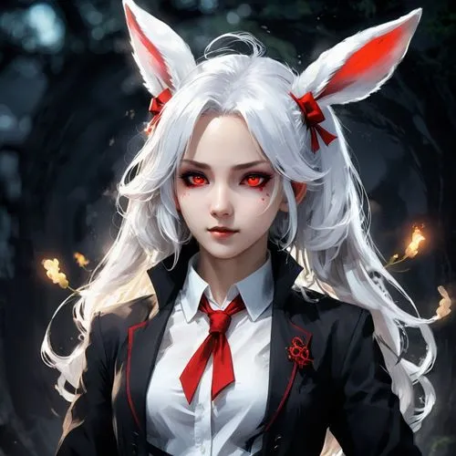 kitsune,poi,white rabbit,white bunny,bunny,female hares,yulan magnolia,whitey,little bunny,rabbit,inari,fennec,alice,vanessa (butterfly),rabbits and hares,goki,edit icon,little rabbit,child fox,gray hare,Conceptual Art,Fantasy,Fantasy 02