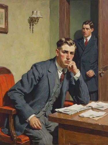 man with a computer,consulting room,men sitting,administrator,self-portrait,tutor,children studying,theoretician physician,male poses for drawing,night administrator,lawyer,man talking on the phone,spectator,attorney,accountant,financial advisor,optician,appointment,reading magnifying glass,the local administration of mastery,Art,Classical Oil Painting,Classical Oil Painting 23