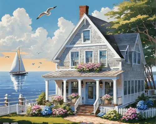 summer cottage,house by the water,cottage,houseboat,houses clipart,fisherman's house,house with lake,seaside country,houseboats,home landscape,dreamhouse,little house,boathouse,boat house,boathouses,deckhouse,nantucket,summer house,danish house,weatherboard,Conceptual Art,Fantasy,Fantasy 25