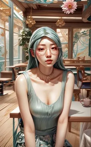 world digital painting,digital painting,fantasy portrait,junshan yinzhen,geisha,vintage asian,woman at cafe,the sea maid,asian vision,asian woman,oriental girl,japanese woman,oriental princess,digital art,chinese art,hanbok,han thom,floral japanese,korean,siu mei