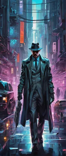 cyberpunk,mafia,pandemic,detective,sci fiction illustration,dystopian,spy,black city,matrix,dystopia,the pandemic,spy visual,smooth criminal,spy-glass,fedora,kingpin,would a background,3d man,world digital painting,mobster,Illustration,Black and White,Black and White 25