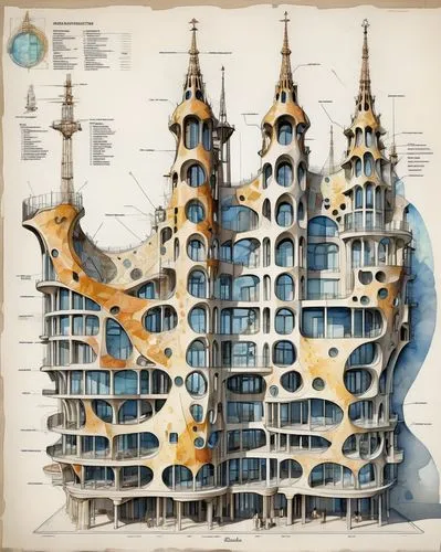 gaudí,escher,metropolis,kirrarchitecture,fantasy city,medieval architecture,futuristic architecture,sea fantasy,panoramical,atlantis,water castle,renaissance tower,city cities,gold castle,nautilus,skyscraper town,tower of babel,house of the sea,saintpetersburg,city buildings,Unique,Design,Infographics