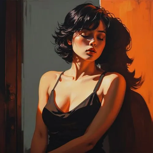 vettriano,brubaker,marla,digital painting,jeanneney,selina,rahimov,fujiko,chiaroscuro,alita,bocek,ignatiev,musidora,heslov,girl portrait,eldena,study,contessa,moody portrait,whitmore,Conceptual Art,Fantasy,Fantasy 15