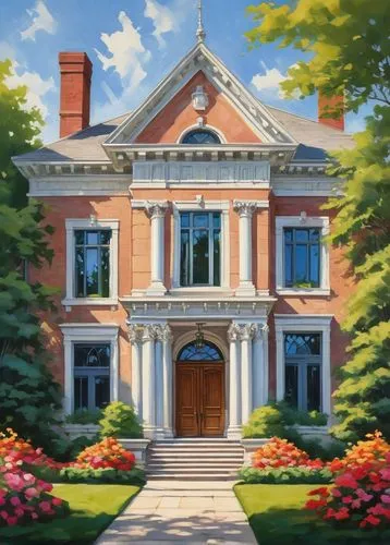 dandelion hall,victorian house,maplecroft,country estate,sylvania,victorian,villa,palladianism,house painting,beautiful home,private house,mansion,old victorian,two story house,country house,marylhurst,cwru,large home,dreamhouse,residential,Illustration,Vector,Vector 07