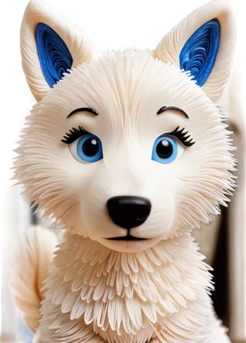 white fox,3d teddy,sadaharu,3d rendered,whitebear,sylbert,toy dog,cute fox,samoyed,arctic fox,plush figure,filbert,furta,samoyedic,ermine,fennec,3d model,hachiko,sand fox,3d render,Unique,Paper Cuts,Paper Cuts 09