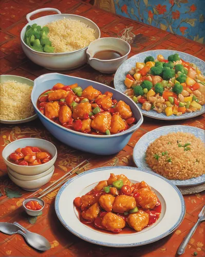 Describe a heartwarming family dinner featuring sweet and sour chicken.,sweet and sour chicken,chinese cuisine,sweet and sour fish,general tso's chicken,huaiyang cuisine,korean chinese cuisine,sweet a