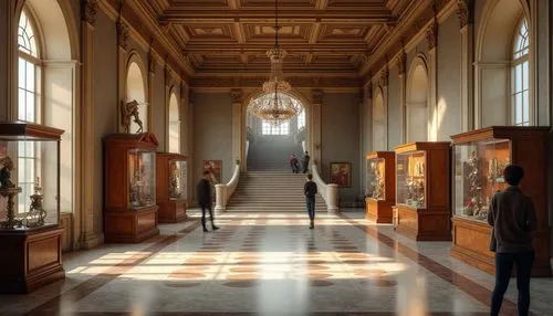 entrance hall,uffizi,foyer,pinakothek,louvre,enfilade,certosa di pavia,glyptotek,musée d'orsay,louvre museum,hallway,art gallery,galleries,nationalgalerie,musei vaticani,corridor,venaria,gallery,nationalmuseum,rijksmuseum,Photography,General,Realistic