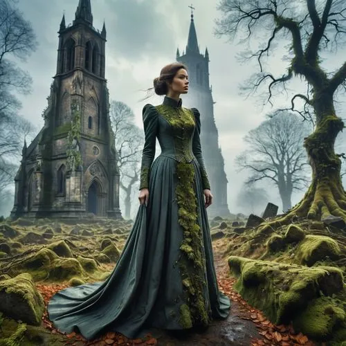 gothic portrait,celtic queen,fantasy picture,catelyn,frigga,gothic woman,schierstein,ruined castle,dunsinane,friedrich,mechthild,celtic woman,gothic dress,scotswoman,elfland,elphaba,sirenia,queen anne,morwen,outlanders,Photography,Fashion Photography,Fashion Photography 03