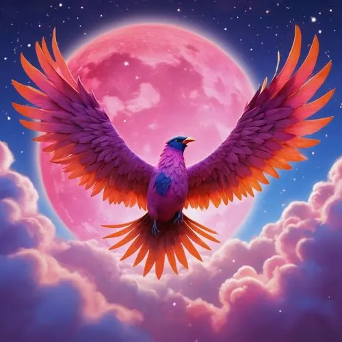 night bird,dove of peace,rapace,wavelength,eagle illustration,nocturnal bird,garrison,galah,pegasi,uniphoenix,peace dove,purple moon,ganymede,moon and star background,aguiluz,soaring,phoenixes,nightbird,pegasus,archangels,Conceptual Art,Fantasy,Fantasy 31