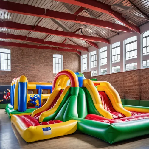 indoor games and sports,bouncing castle,bouncy castle,bouncy castles,trampolining--equipment and supplies,leisure facility,white water inflatables,bounce house,gymnastics room,play area,children's interior,outdoor play equipment,youth club,inflatable ring,kids party,inflatable pool,play yard,rock-climbing equipment,inflatable,sports equipment,Photography,General,Realistic