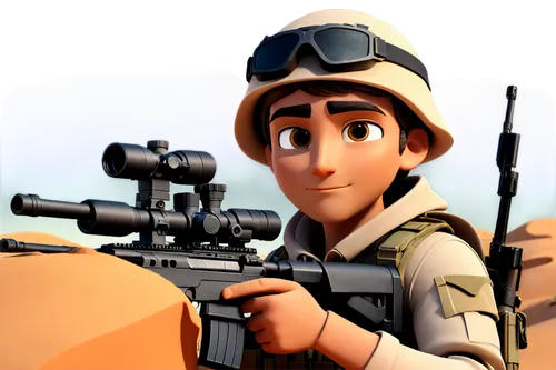 sniper,scout,rifleman,medic,war correspondent,soldier,huey,troop,shootist,monkey soldier,scoped,gunsight,bipod,shooter,marksman,idf,artilleryman,funny troop,infantryman,rifle,Unique,3D,3D Character