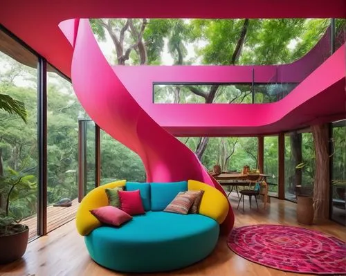 garden design sydney,hanging chair,tropical house,tree house hotel,tree house,modern decor,contemporary decor,interior modern design,hammock,chaise lounge,treehouse,daybed,interior design,porch swing,sunroom,daybeds,climbing garden,modern living room,panton,sitting room,Conceptual Art,Oil color,Oil Color 16