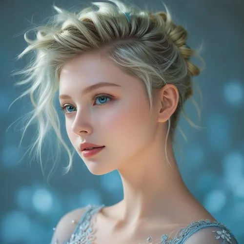 elsa,margaery,fantasy portrait,behenna,margairaz,white rose snow queen,Unique,3D,3D Character