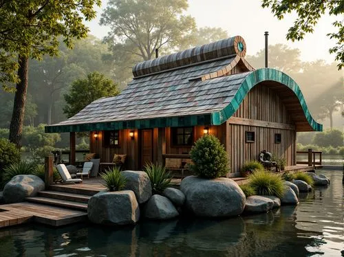 boathouse,summer cottage,boat house,watermill,water mill,log cabin,log home,the cabin in the mountains,boathouses,pool house,cottage,popeye village,wooden house,house in the forest,house with lake,house by the water,stilt house,floating huts,small cabin,cabins