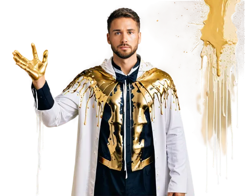 magician,gosling,celebration cape,gold foil 2020,gold paint stroke,king arthur,king david,gold lacquer,foil and gold,costume design,vestment,melchior,barberini,emperor,latex gloves,emperor of space,digital compositing,high priest,endive,cleanup,Conceptual Art,Graffiti Art,Graffiti Art 08