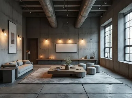 loft,minotti,lofts,concrete ceiling,modern decor,penthouses,contemporary decor,apartment lounge,interior design,modern minimalist lounge,interior modern design,officine,living room,exposed concrete,interiors,industrial design,cassina,an apartment,apartment,gansevoort,Photography,General,Realistic