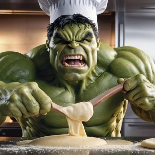 incredible hulk,mastercook,hulking,chef,hulka,hulked,hulk,frankenfood,dwarf cookin,bearnaise,pancake batter,overcook,frankenfoods,whipping cream,baking mass,whisking,mayonaise,masterchef,pastry chef,oobleck,Photography,General,Realistic