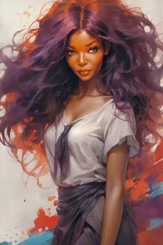 starfire,la violetta,rapunzel,medusa,rosa ' amber cover,mystical portrait of a girl,purple lilac,violet,acerola,fantasy portrait,lavendar,daphne,libra,fantasy woman,viola,mauve,merida,ipê-purple,painting technique,purple background