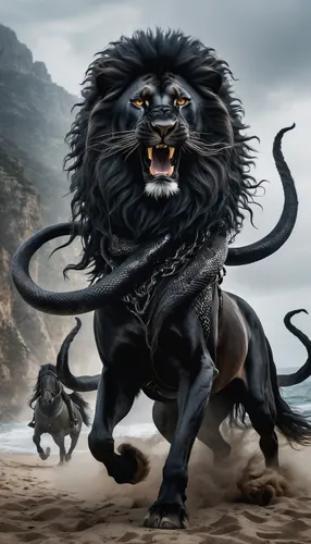 affenpinscher,black shepherd,canis panther,lion - feline,panthera leo,lion,muskox,stone lion,zodiac sign leo,black dragon,sea devil,tibetan mastiff,cape buffalo,uintatherium,posavac hound,lion head,panther,cynorhodon,minotaur,forest king lion,Conceptual Art,Fantasy,Fantasy 11