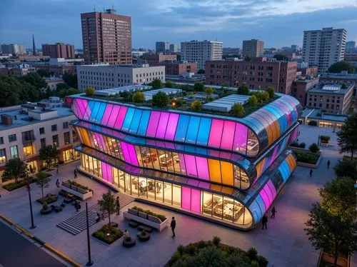 mvrdv,stedelijk,melkweg,eindhoven,museumsquartier,selfridges,blavatnik,gemeentemuseum,artscience museum,cornerhouse,boijmans,rotterdam,colorful facade,koolhaas,philharmonie,konsthall,philharmonic hall,voorhuis,hammerson,adjaye