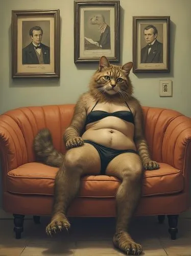 fat cat,catsimatidis,pussycat,leibovitz,anthropomorphized animals,bbdo,Illustration,Realistic Fantasy,Realistic Fantasy 29