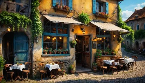 bistrot,bistro,tavern,dordogne,wine tavern,paris cafe,provence,french food,alpine restaurant,a restaurant,medieval street,medieval town,alsace,outdoor dining,france,restaurant,french digital background,fine dining restaurant,alpine village,restaurant bern,Photography,General,Fantasy