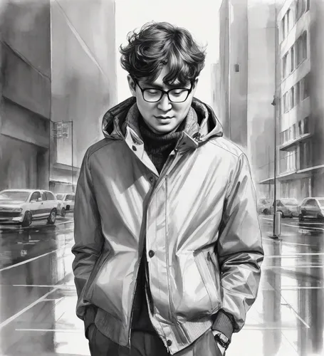 harry potter,potter,john lennon,world digital painting,harry,city ​​portrait,digital painting,detective conan,edit icon,geek,photo painting,graphite,tan chen chen,artist portrait,nerd,illustrator,parka,beatnik,author,with glasses,Digital Art,Pencil Sketch