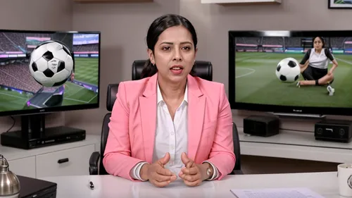 sports commentator,women's football,chetna sabharwal,video scene,commercial,kamini kusum,newsreader,video film,footbal,world cup,blur office background,net sports,video streaming,sports girl,video edi