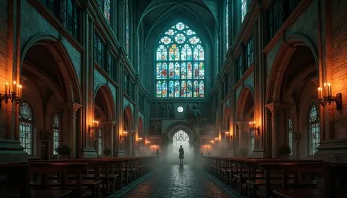 haunted cathedral,cathedral,transept,gothic church,ecclesiatical,vicar,aisle,hall of the fallen,ecclesiastic,ecclesiastical,sanctuary,the cathedral,empty interior,cathedrals,nidaros cathedral,markale,ulm minster,passage,verkerk,risen