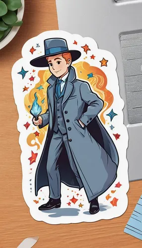 clipart sticker,chimney sweeper,sherlock holmes,inspector,sherlock,stickers,holmes,retro paper doll,detective,sticker,tea card,hatter,business card,top hat,gentleman icons,cutout cookie,fedora,business cards,atatürk,vector illustration,Unique,Design,Sticker