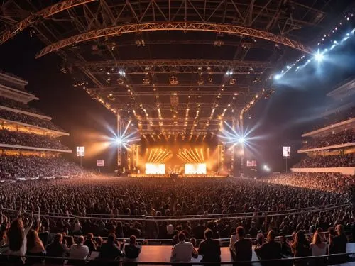 audience of an event in an auditorium full of lights,sportpaleis,concert venue,concert stage,megastructure,gelredome,shm