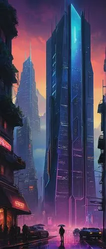 futuristic landscape,cybercity,cybertown,cyberpunk,cityscape,cyberport,dystopias,cyberia,futuristic,dystopian,metropolis,fantasy city,dystopia,skyscraper,skyscrapers,microdistrict,areopolis,skyscraper town,colorful city,skylstad,Illustration,Paper based,Paper Based 29